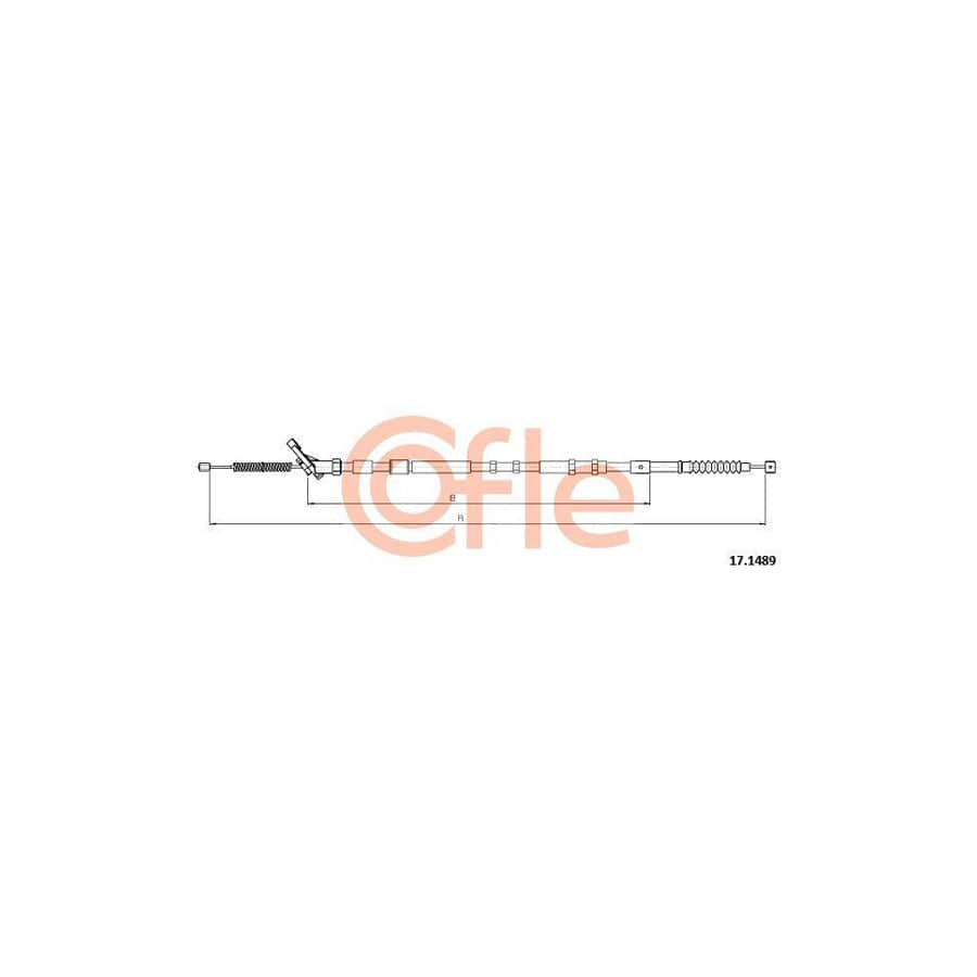 Cofle 92.17.1489 Hand Brake Cable For Toyota Avensis Verso (M2)