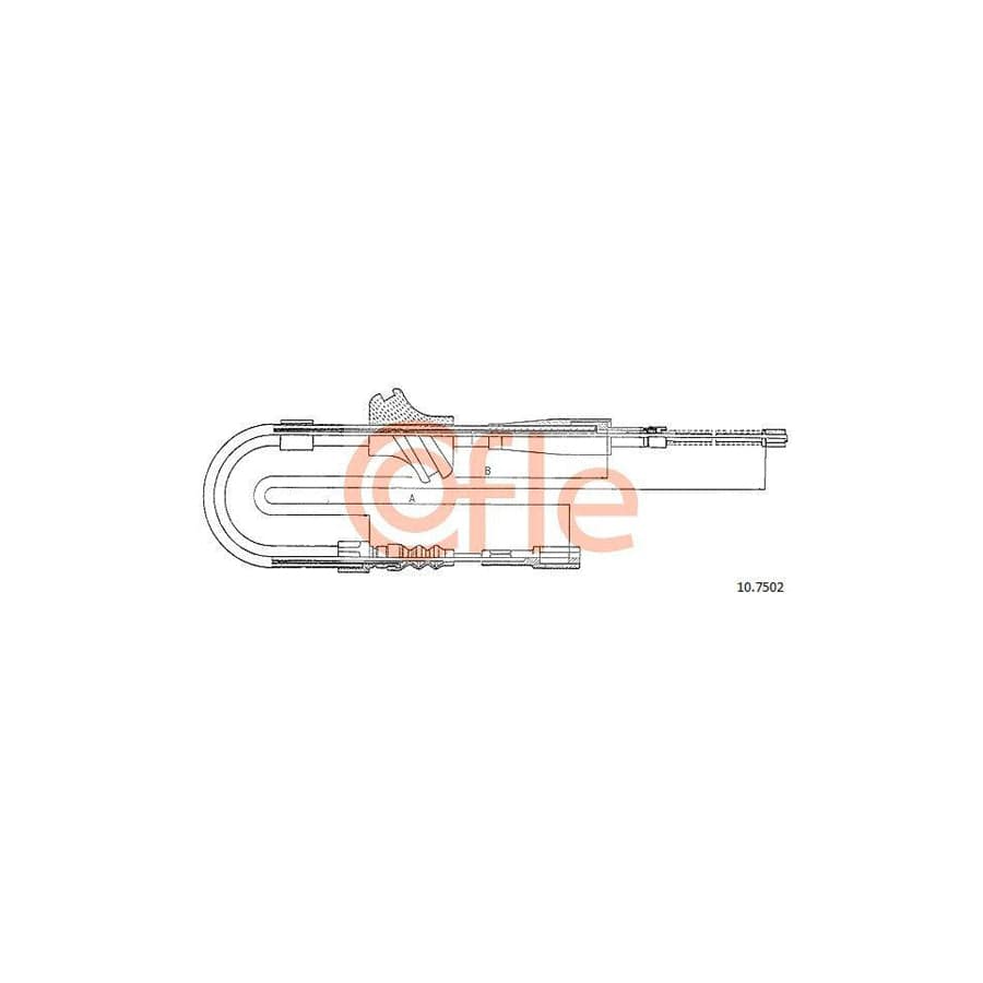 Cofle 92.10.7502 Hand Brake Cable