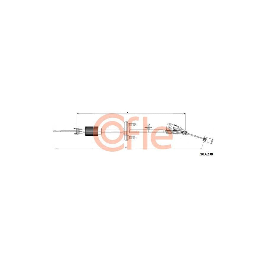 Cofle 92.10.6238 Hand Brake Cable For Peugeot 3008