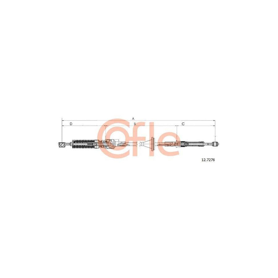 Cofle 92.12.7276 Cable, Manual Transmission For Fiat Panda I Hatchback (141)