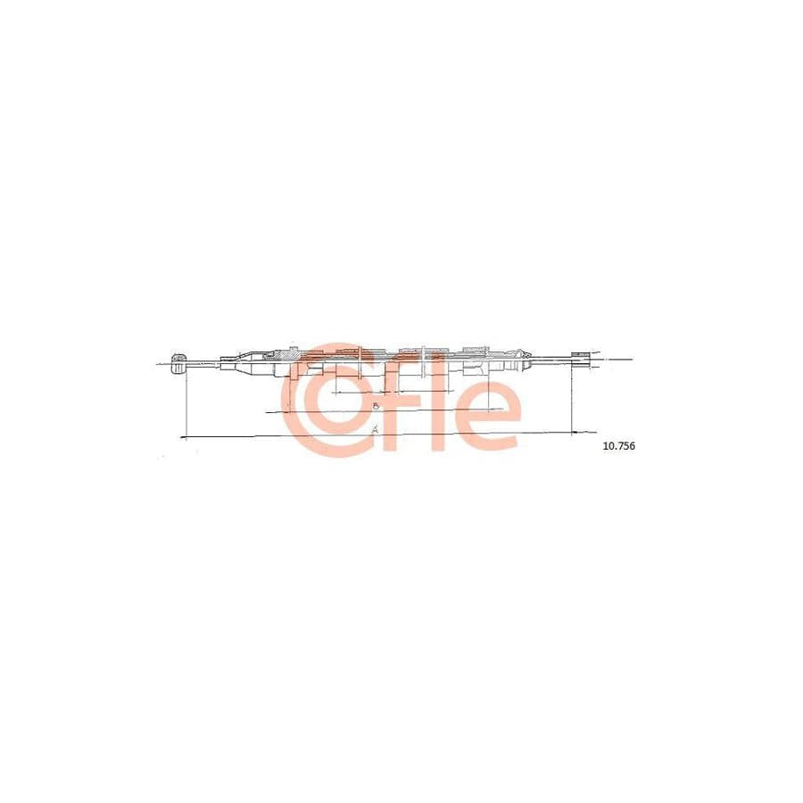 Cofle 10.756 Hand Brake Cable