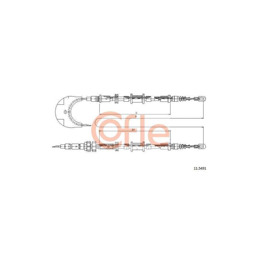 Cofle 11.5491 Hand Brake Cable For Ford Scorpio