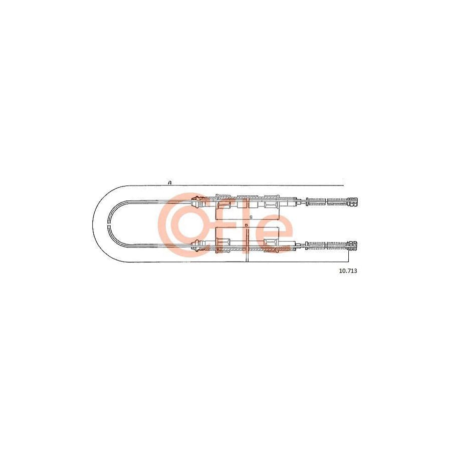 Cofle 92.10.713 Hand Brake Cable