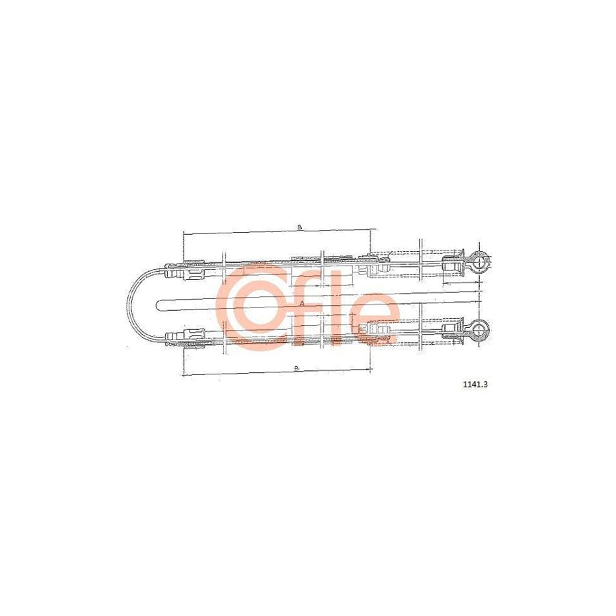 Cofle 1141.3 Hand Brake Cable