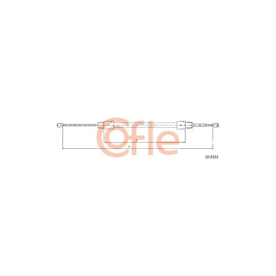 Cofle 10.9323 Hand Brake Cable Suitable For Mercedes-Benz A-Class (W168)