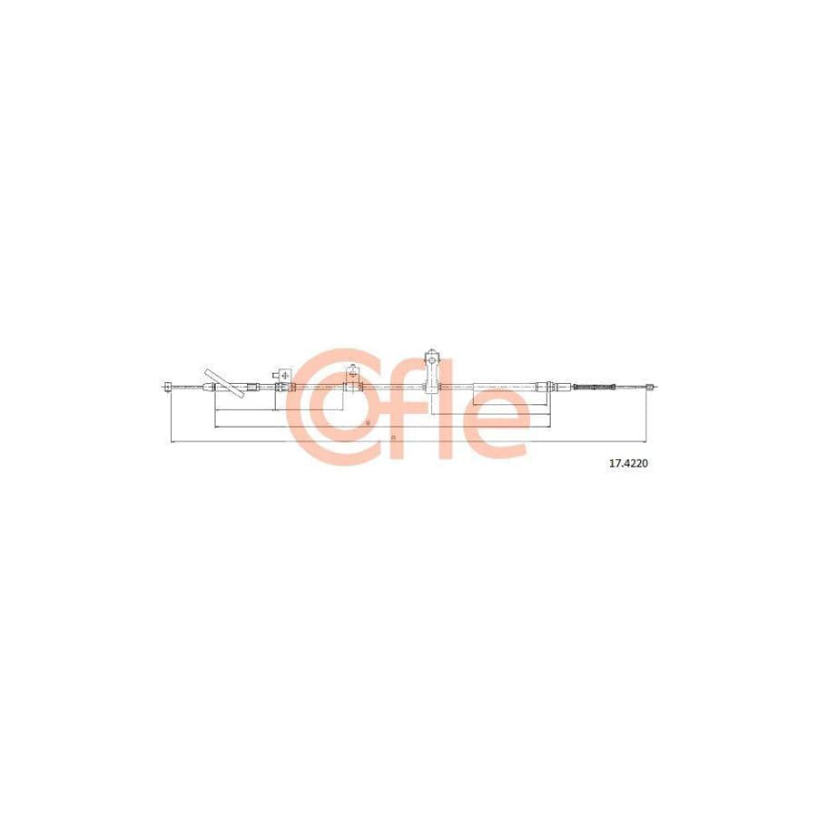 Cofle 92.17.4220 Hand Brake Cable For Honda Hr-V I (Gh)