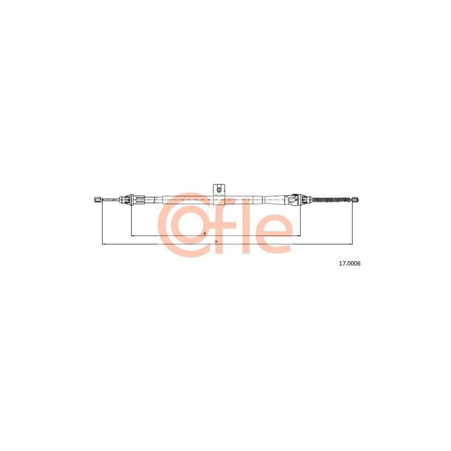 Cofle 92.17.0006 Hand Brake Cable For Nissan Micra