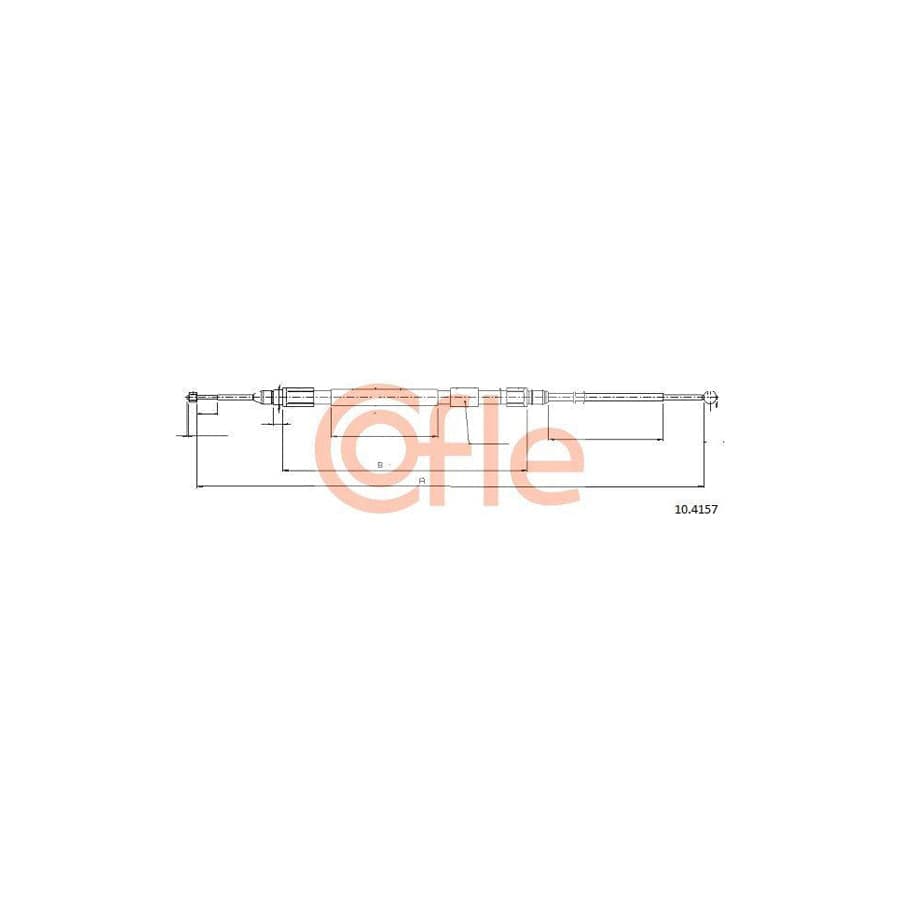 Cofle 10.4157 Hand Brake Cable For BMW 5 Series