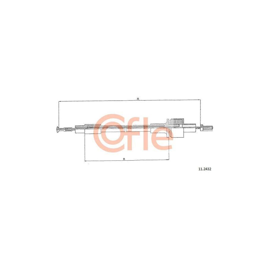 Cofle 92.11.2432 Clutch Cable For Ford Sierra