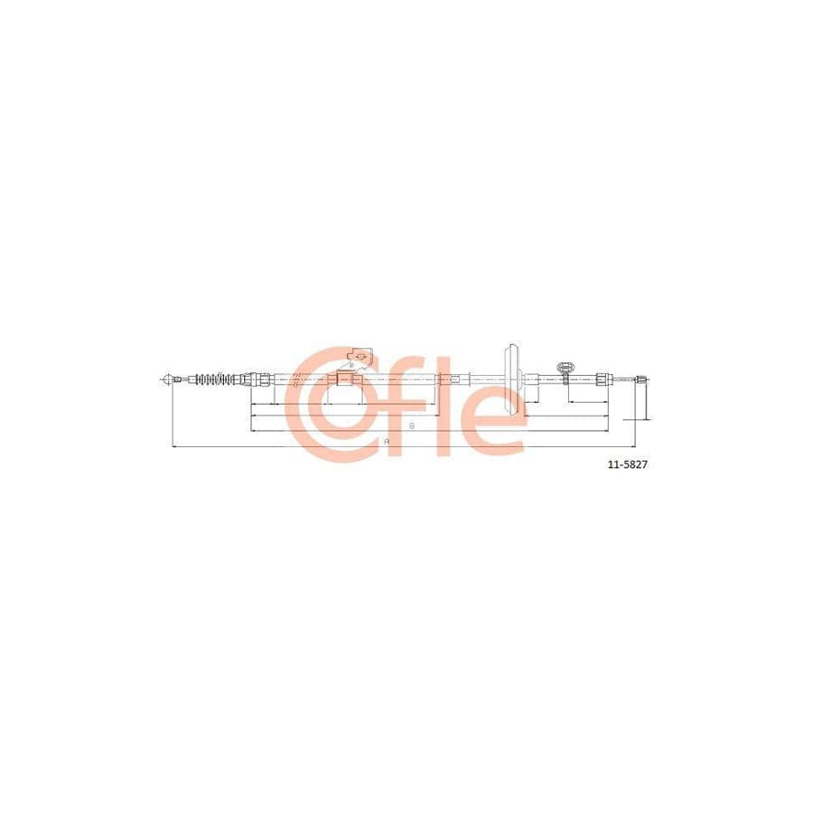 Cofle 11.5827 Hand Brake Cable For Chevrolet Orlando (J309)