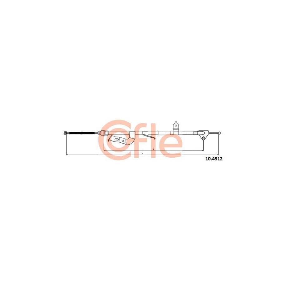 Cofle 10.4512 Hand Brake Cable