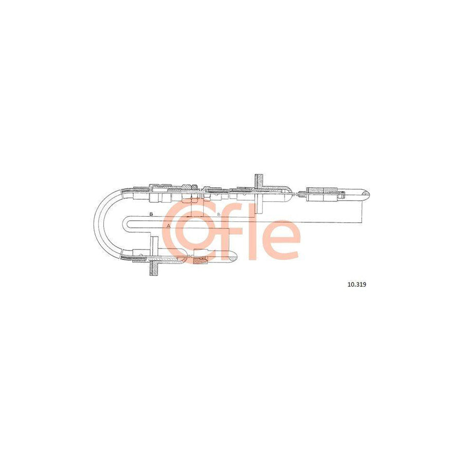 Cofle 10.319 Clutch Cable For Audi 80