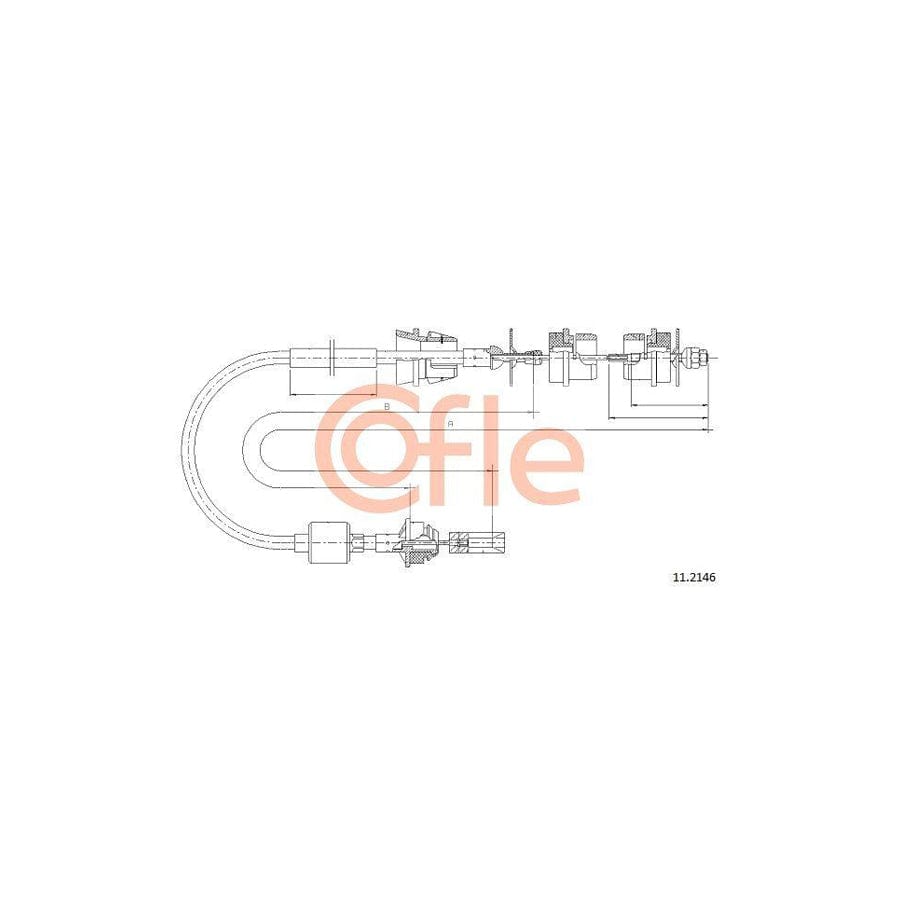 Cofle 11.2146 Clutch Cable For Citroën Zx