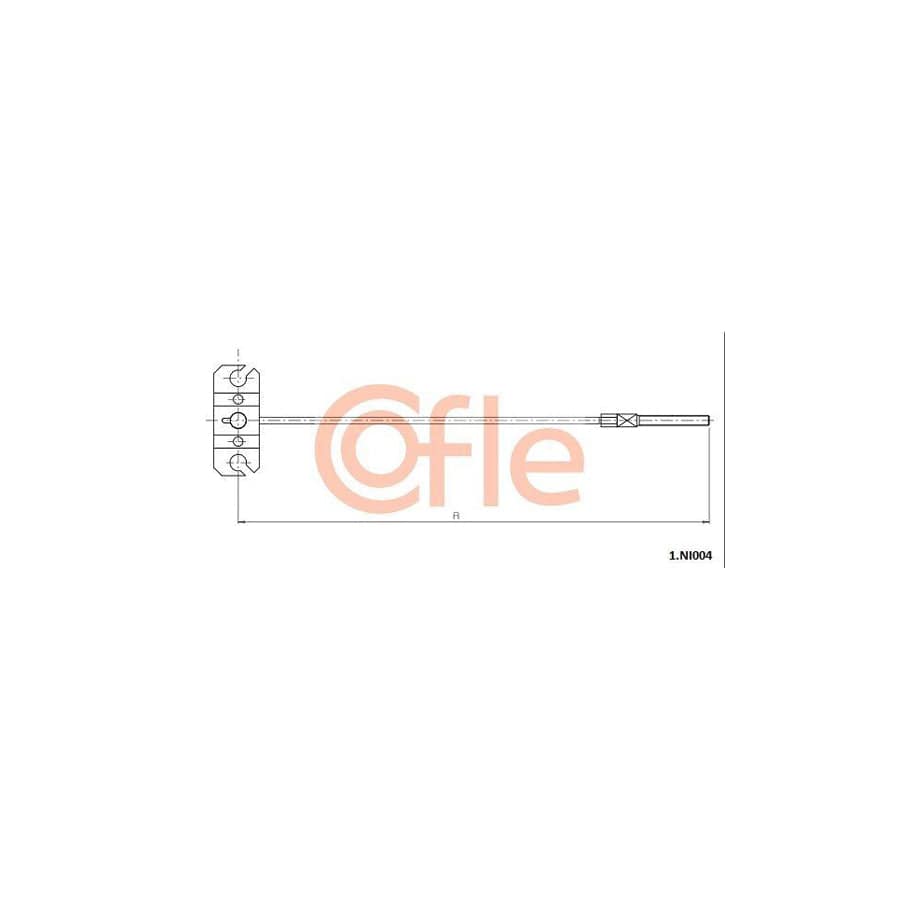 Cofle 1.Ni004 Hand Brake Cable For Nissan Micra Iv Hatchback (K13)