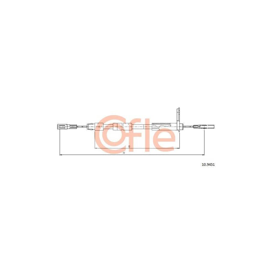 Cofle 10.9451 Hand Brake Cable Suitable For Mercedes-Benz Slk (R170)