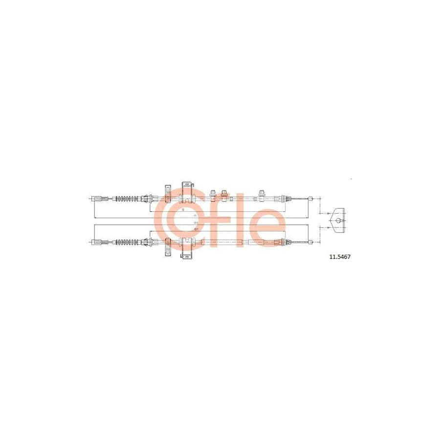 Cofle 11.5467 Hand Brake Cable For Ford Fiesta Mk6 Van