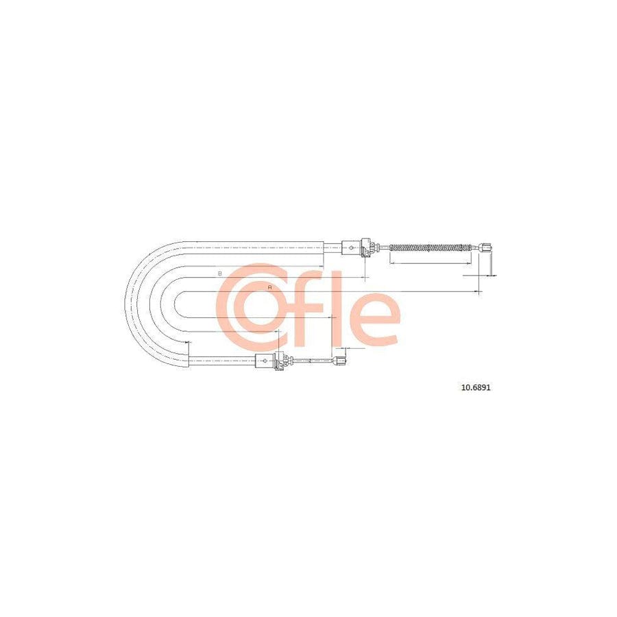 Cofle 92.10.6891 Hand Brake Cable