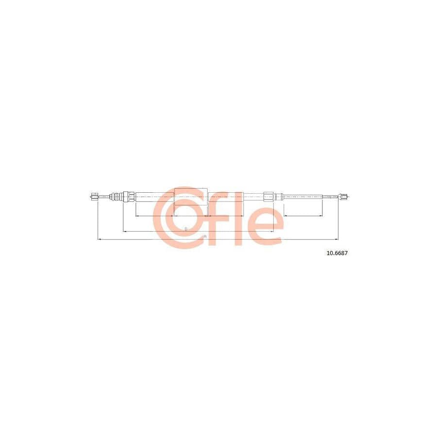 Cofle 10.6687 Hand Brake Cable