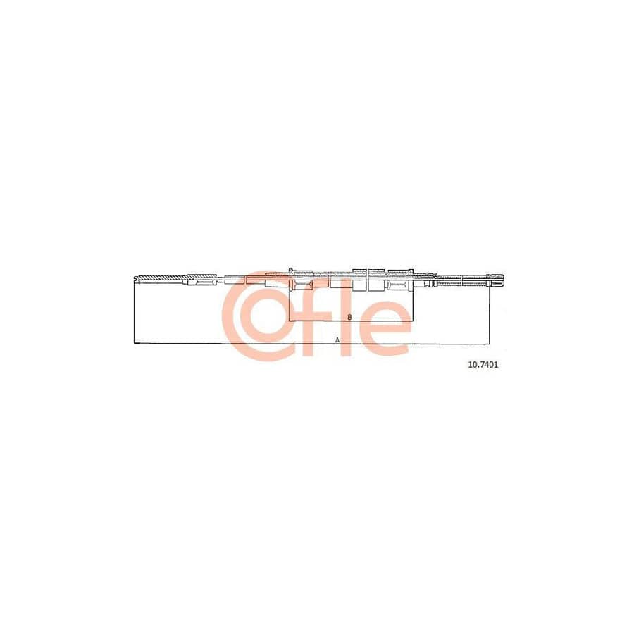 Cofle 10.7401 Hand Brake Cable