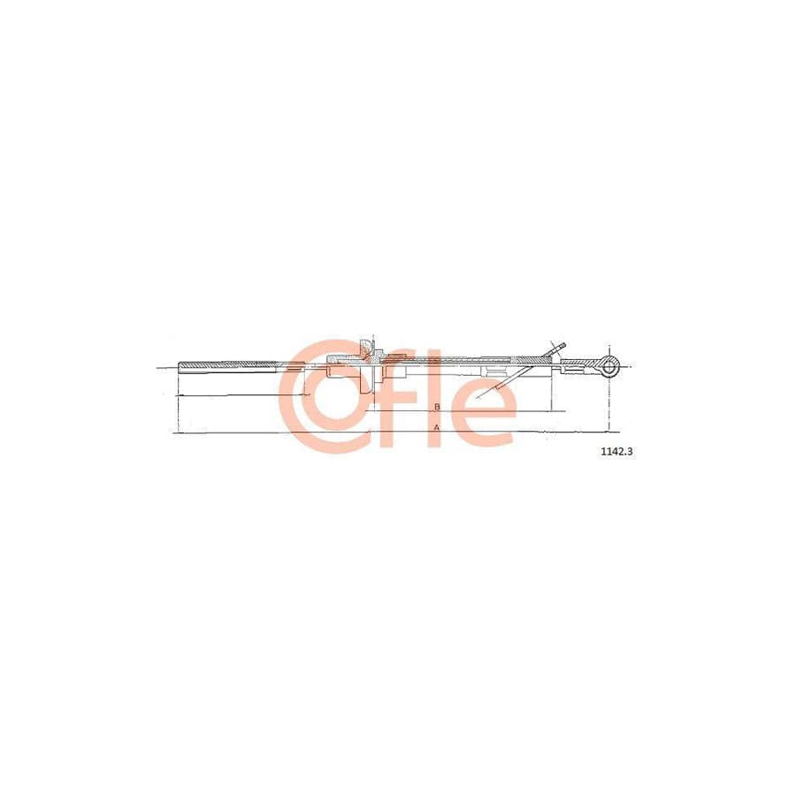 Cofle 1142.3 Clutch Cable For Fiat 128