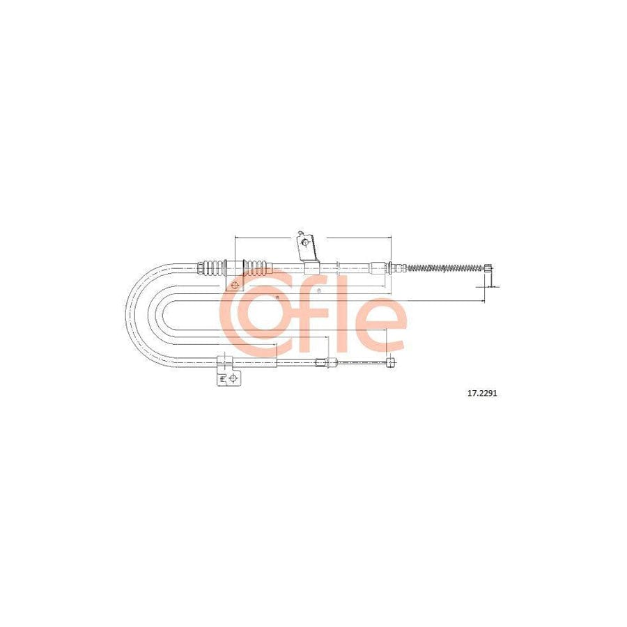 Cofle 92.17.2291 Hand Brake Cable