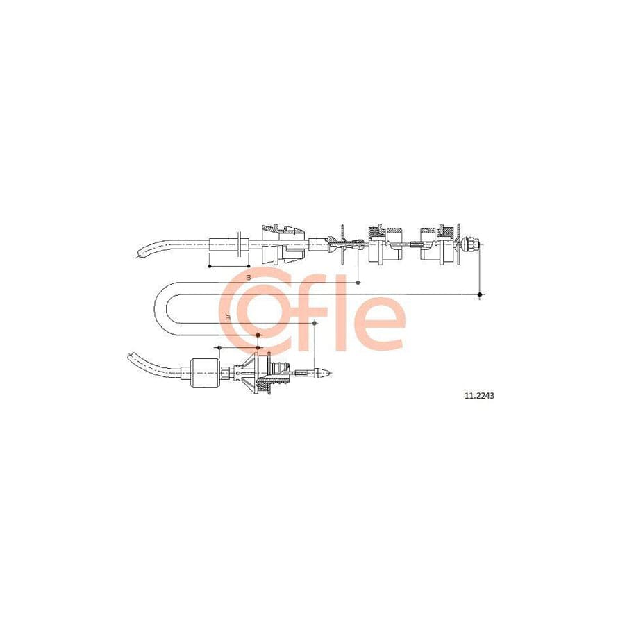 Cofle 92.11.3011 Clutch Cable For Peugeot 106