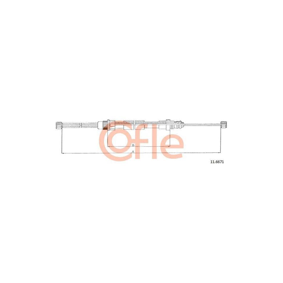 Cofle 92.11.6671 Hand Brake Cable