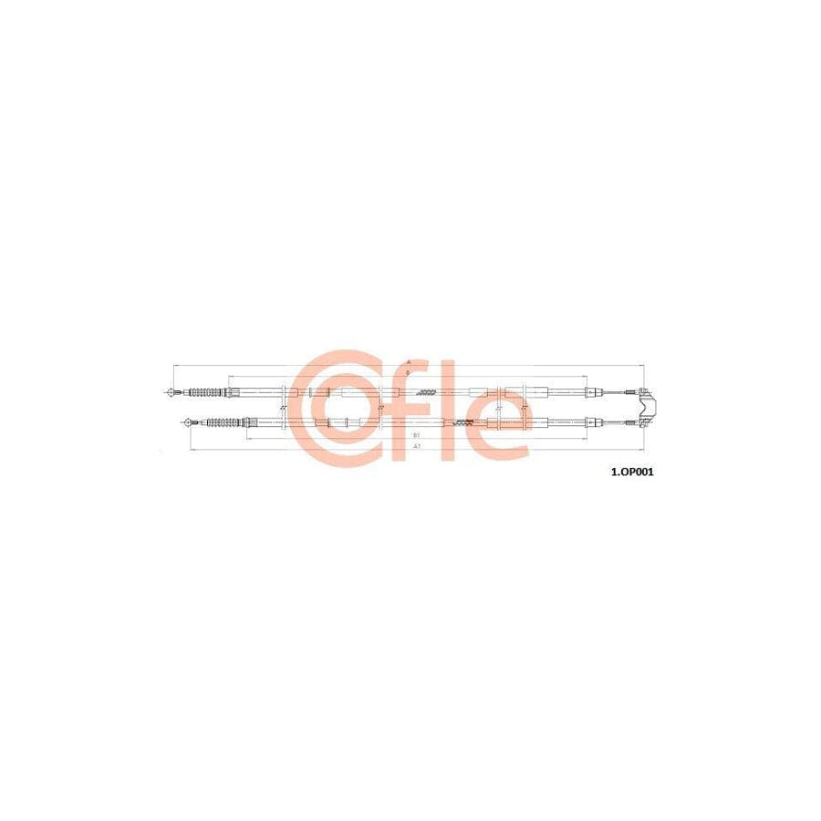 Cofle 92.1.Op001 Hand Brake Cable For Opel Astra