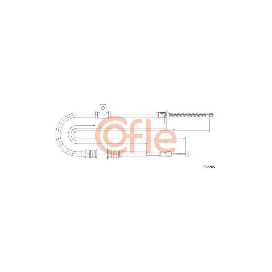 Cofle 17.2205 Hand Brake Cable