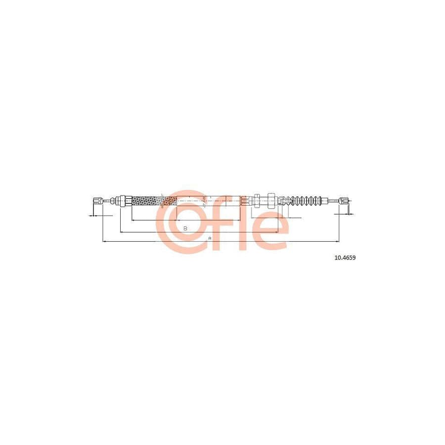 Cofle 92.10.4659 Hand Brake Cable For Citroën Xantia