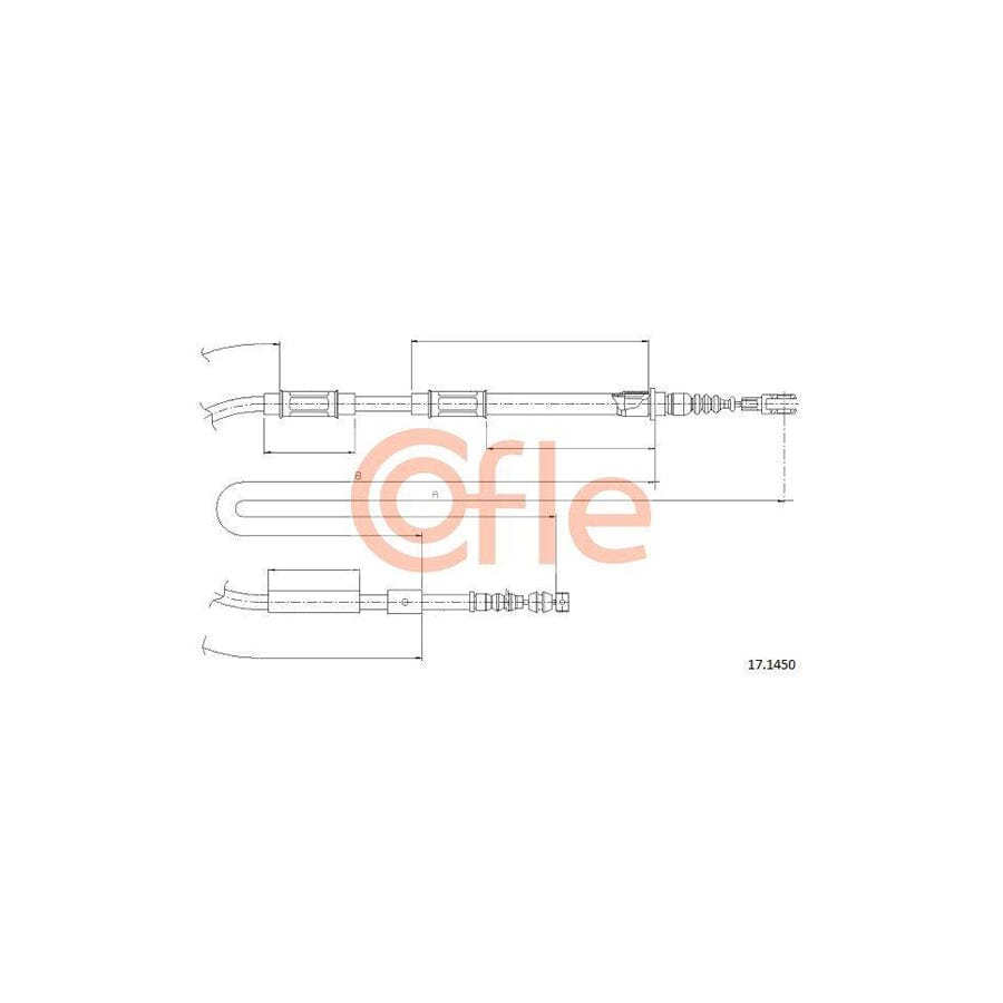 Cofle 17.1450 Hand Brake Cable For Toyota Corolla