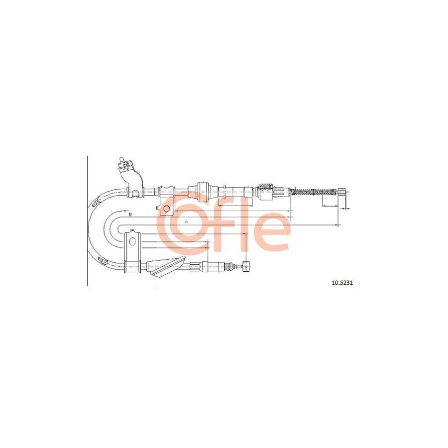 Cofle 10.5231 Hand Brake Cable