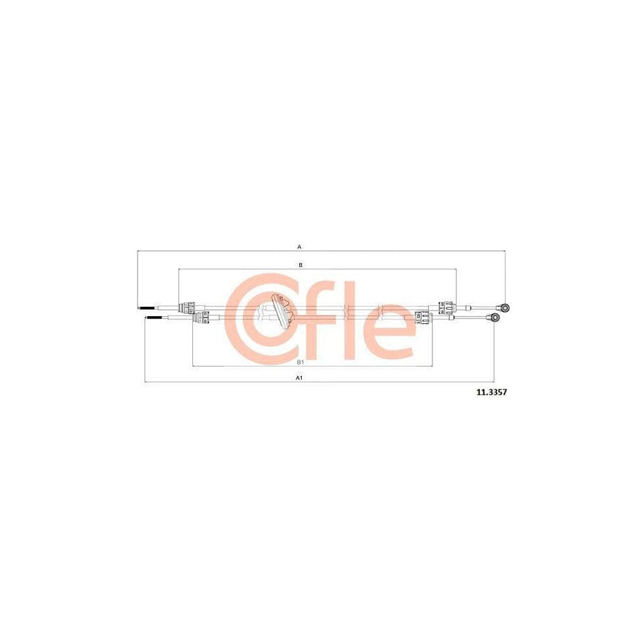 Cofle 11.3357 Cable, Manual Transmission