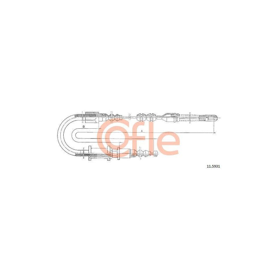 Cofle 92.11.5931 Hand Brake Cable