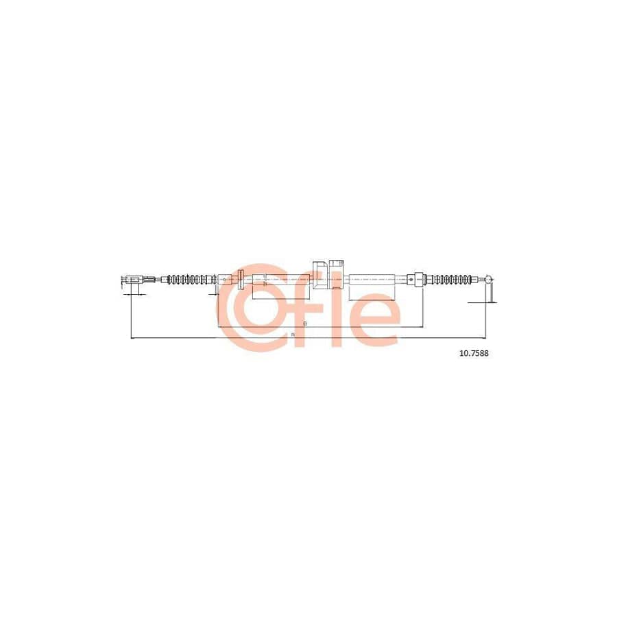 Cofle 10.7588 Hand Brake Cable