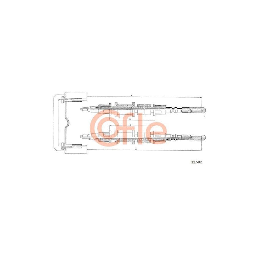 Cofle 11.582 Hand Brake Cable For Opel Omega