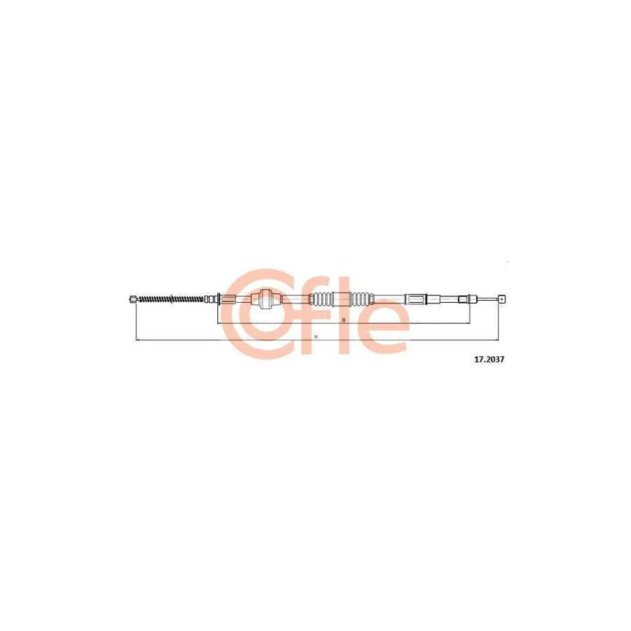 Cofle 17.2037 Hand Brake Cable For Mitsubishi Lancer