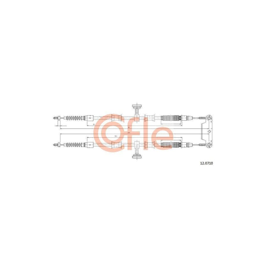 Cofle 92.12.0710 Hand Brake Cable For Fiat Croma