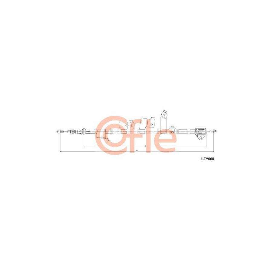 Cofle 92.1.Ty008 Hand Brake Cable