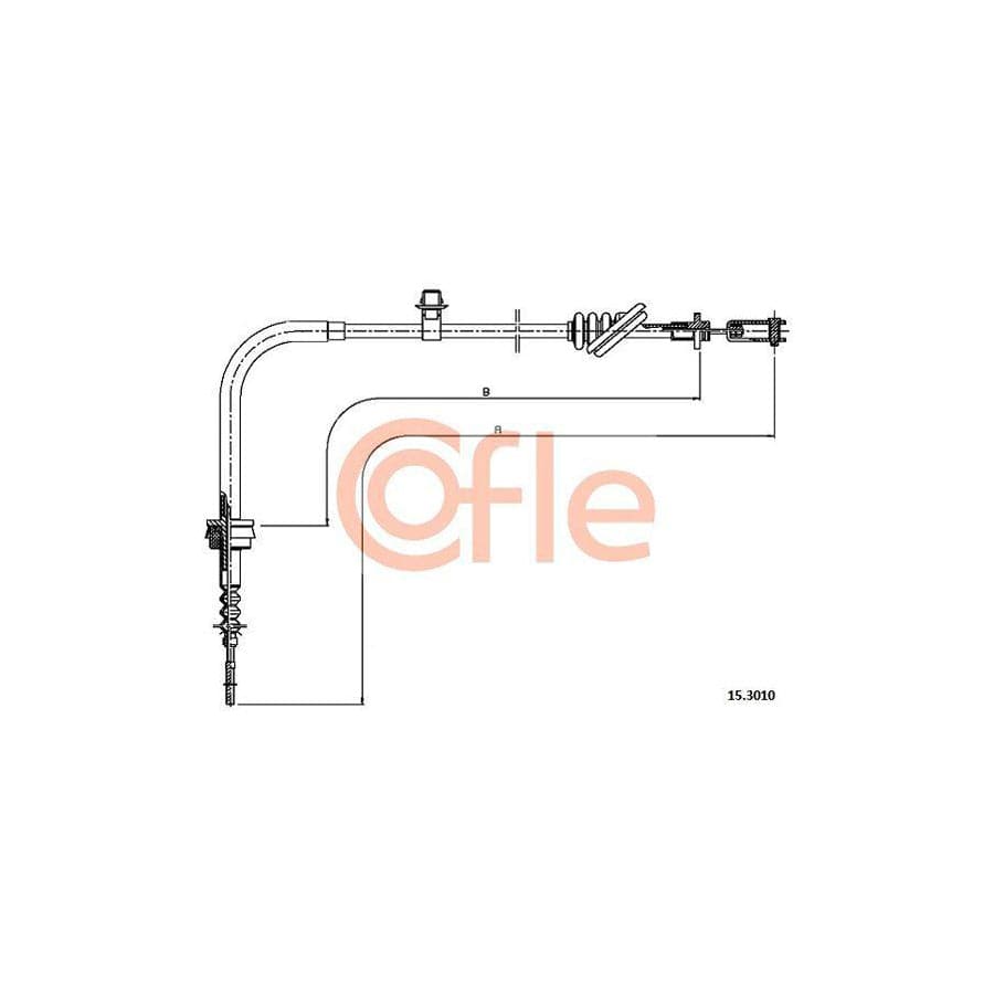 Cofle 92.15.3010 Clutch Cable For Kia Rio