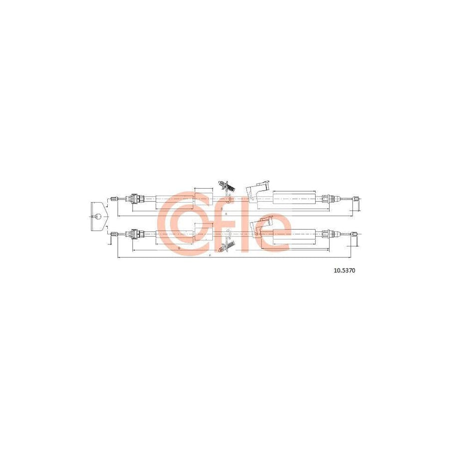 Cofle 92.10.5370 Hand Brake Cable