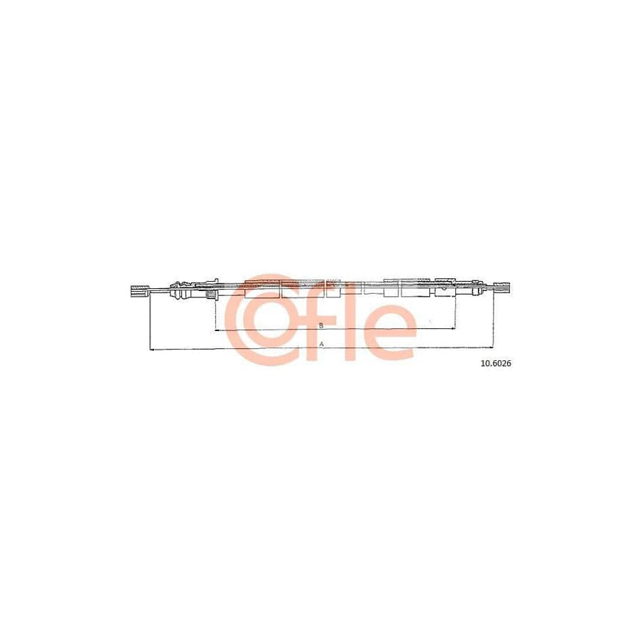 Cofle 10.6026 Hand Brake Cable For Peugeot 306