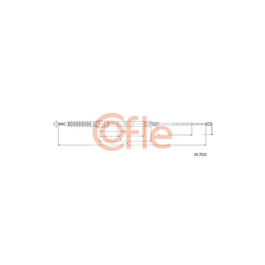 Cofle 92.10.7522 Hand Brake Cable For VW Beetle