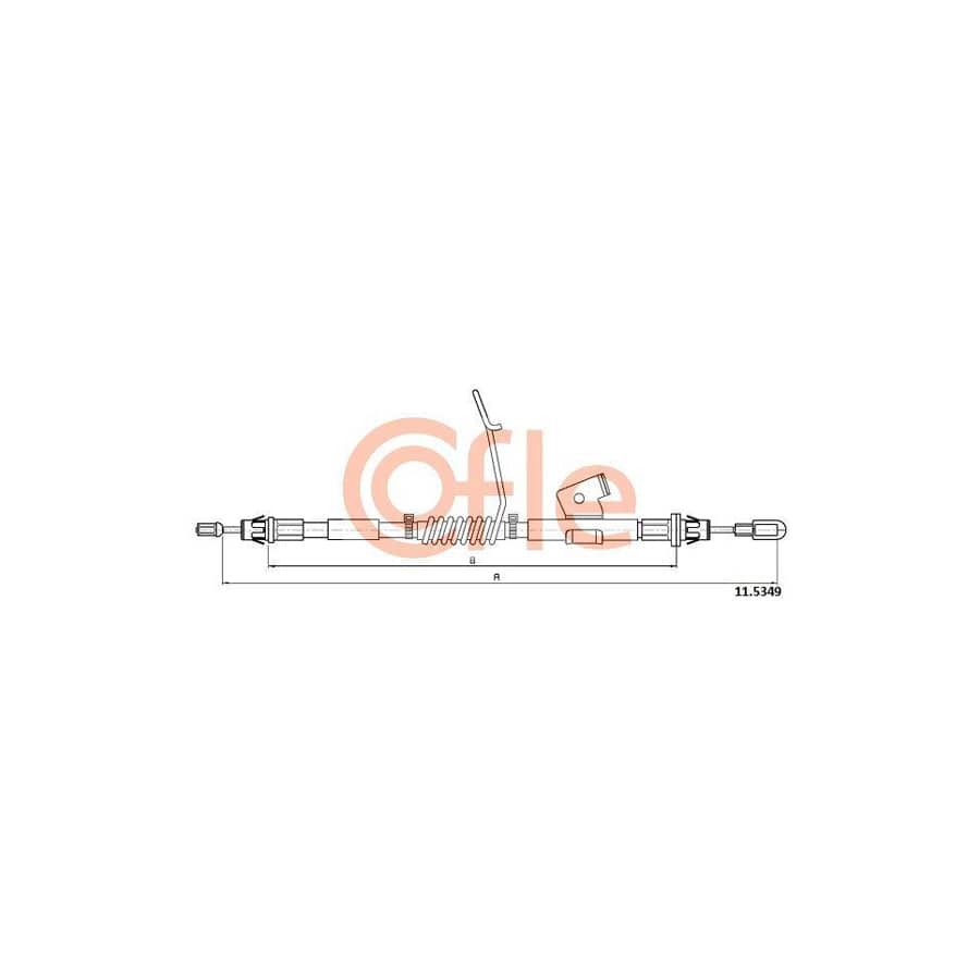 Cofle 92.11.5349 Hand Brake Cable For Ford Transit Custom