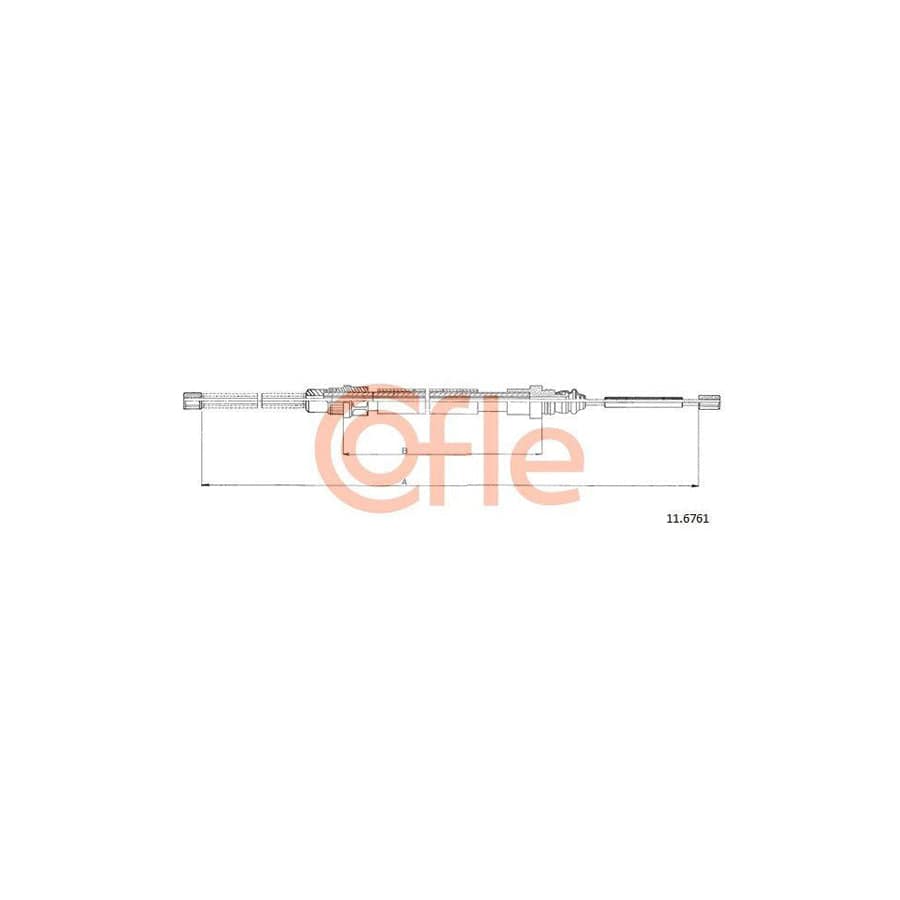 Cofle 92.11.6761 Hand Brake Cable For Renault Espace