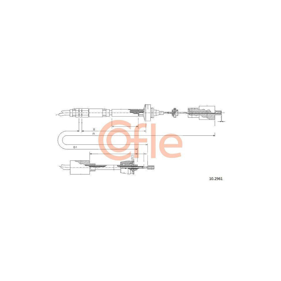 Cofle 10.2961 Clutch Cable For Renault Safrane