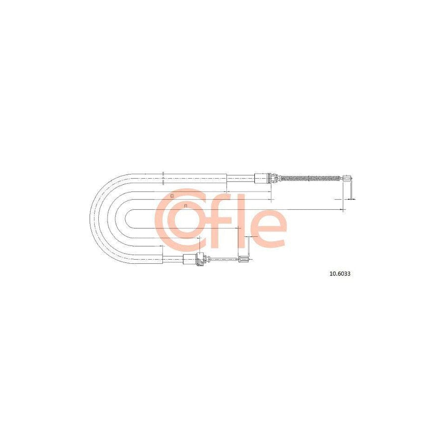 Cofle 10.6033 Hand Brake Cable