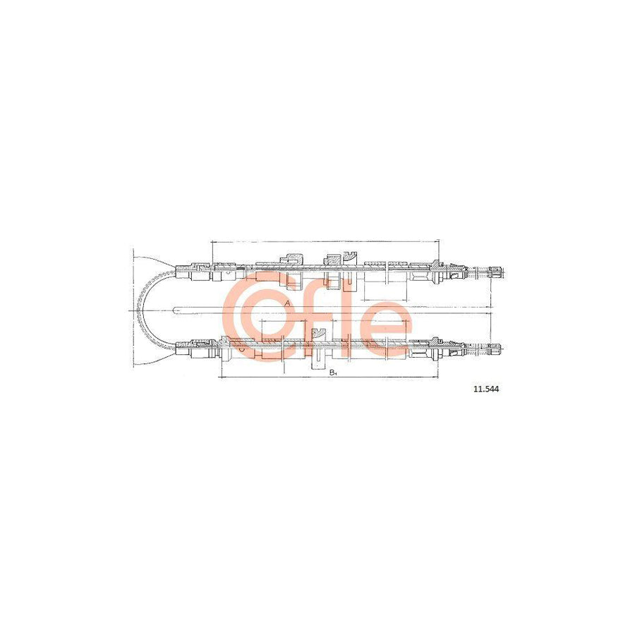 Cofle 11.544 Hand Brake Cable For Ford Fiesta