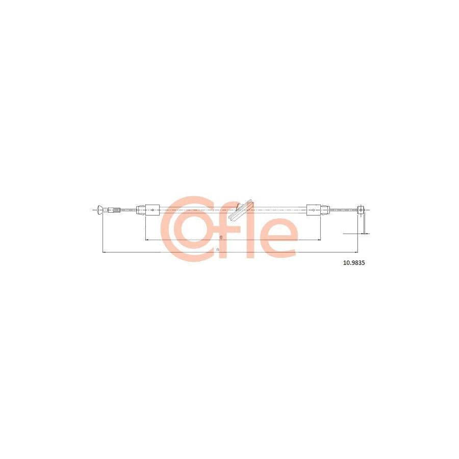 Cofle 10.9835 Hand Brake Cable Suitable For Mercedes-Benz Vito