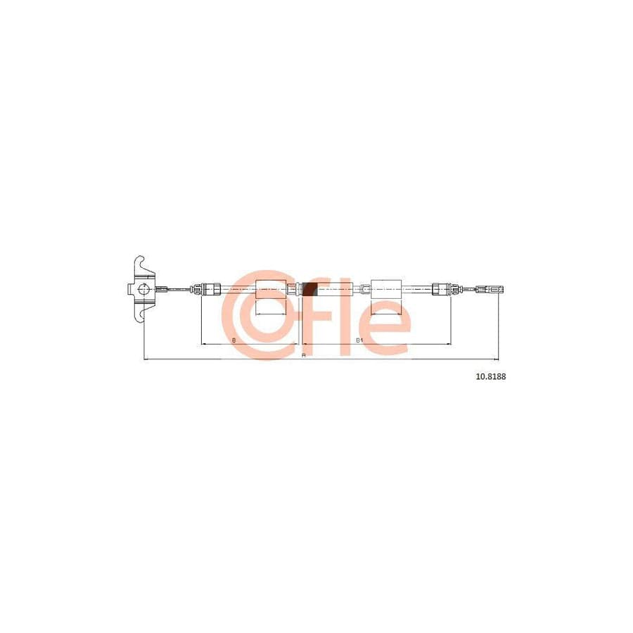 Cofle 10.8188 Hand Brake Cable For Volvo Xc90 I (C, 275)